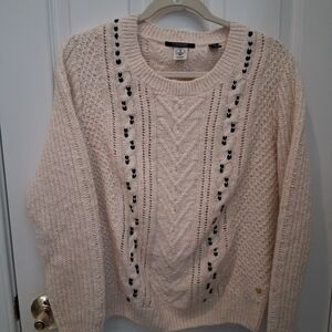 Scotch & Soda Cream Sweater with Black Detailing
